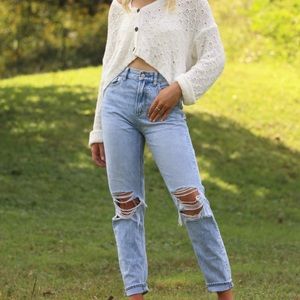 High waisted mom jeans